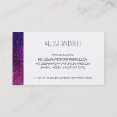 Niedliche Tanzeinheiten Magische Regenbogen & Ster Visitenkarte (Rückseite)