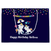 Niedliche Tanzeinheiten Magischer Regenbogen Gebur Große Geschenktüte (Vorderseite)