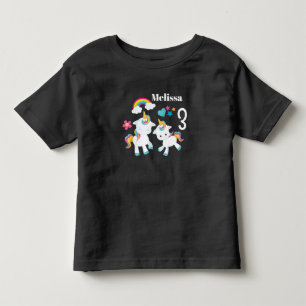Niedliche Tanzeinheiten Magischer Regenbogen Gebur Kleinkind T-shirt