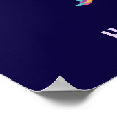 Niedliche Tanzeinheiten Magischer Regenbogen Gebur Poster (Ecke)