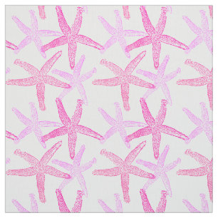 Niedliche Tanzen Starfish haben rosa lila Weiß de Stoff