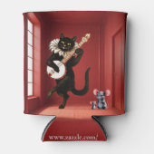 Niedliche Tanzgitarre Cat and Mouse kann kühlen Dosenkühler (Vorderseite)