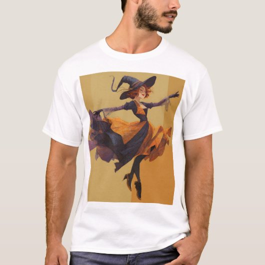 Niedliche Tanzhexe T-Shirt (Vorderseite)