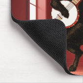 Niedliche Tanzkatze mit Gitarre und Mausfreund Mousepad (Ecke)