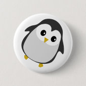 Niedliche Tanzpinguin-Illustration Button (Vorderseite)