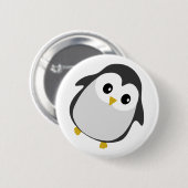 Niedliche Tanzpinguin-Illustration Button (Vorne & Hinten)