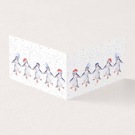 Niedliche Tanzpinguine Weihnachten (Vorderseite)