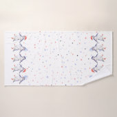 Niedliche Tanzpinguine Weihnachten Badehandtuch (Badehandtuch)