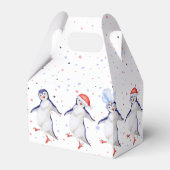 Niedliche Tanzpinguine Weihnachten Geschenkschachtel (Rückseite)