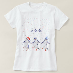 Niedliche Tanzpinguine Weihnachten T-Shirt