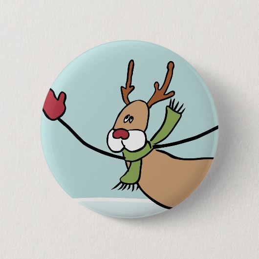 Niedliche Tanzrinne - Weihnachten Button (Vorderseite)
