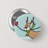 Niedliche Tanzrinne - Weihnachten Button (Vorne & Hinten)