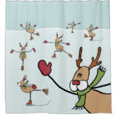 Niedliche Tanzrinne - Weihnachten Duschvorhang (Vorderseite)