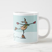 Niedliche Tanzrinne - Weihnachten Jumbo-Tasse (Rechts)