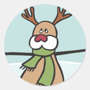 Niedliche Tanzrinne - Weihnachten Runder Aufkleber