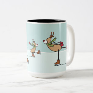 Niedliche Tanzrinne - Weihnachten Zweifarbige Tasse
