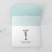 Niedliche Tanzrinne - Weihnachtskarte Feiertagskarte (Innenseite)