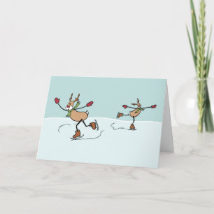 Niedliche Tanzrinne - Weihnachtskarte Feiertagskarte