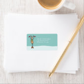 Niedliche Tanzrinne - Weihnachtslabel Adressaufkleber (Insitu)