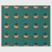 Niedliche Tanzschale mit Musiknoten Cartoon Geschenkpapier (Flach)