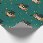 Niedliche Tanzschale mit Musiknoten Cartoon Geschenkpapier (Ecke)