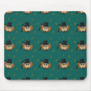 Niedliche Tanzschale mit Musiknoten Cartoon Mousepad