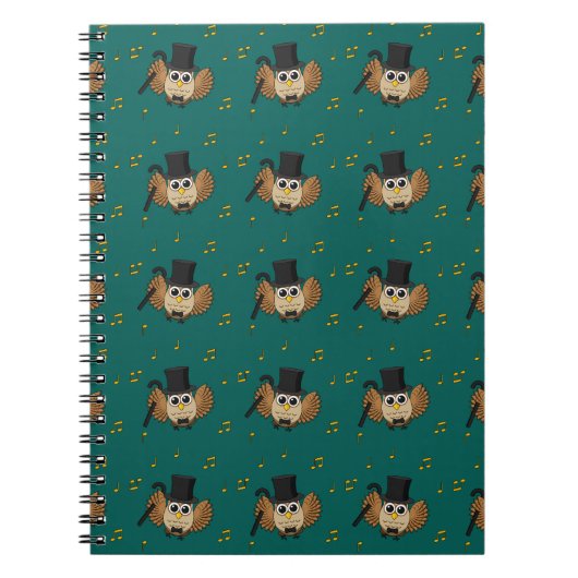 Niedliche Tanzschale mit Musiknoten Cartoon Notizblock (Vorderseite)