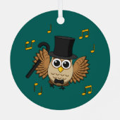 Niedliche Tanzschale mit Musiknoten Cartoon Ornament Aus Metall (Rückseite)