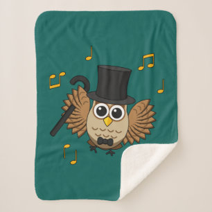 Niedliche Tanzschale mit Musiknoten Cartoon Sherpadecke