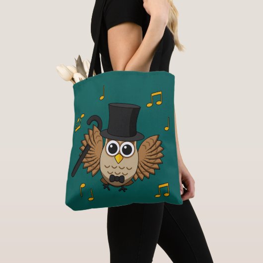 Niedliche Tanzschale mit Musiknoten Cartoon Tasche (Von Nahem)