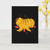 Niedliche tardigrade karte (Gelbe Blume)