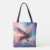 Niedliche Tasche mit fantastischer Flügel- und Uhr (Rückseite)