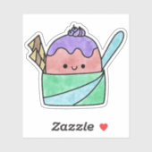 Niedliche Tasse Aufkleber (Blatt)