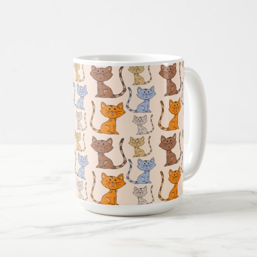 Niedliche Tasse der Katzen (VorderseiteRechts)