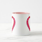 Niedliche Tasse der Roten und rosa Mutter (Zentrum)
