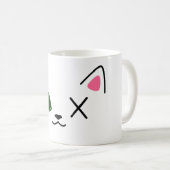 Niedliche Tasse einer Mit Augen Katze (VorderseiteRechts)