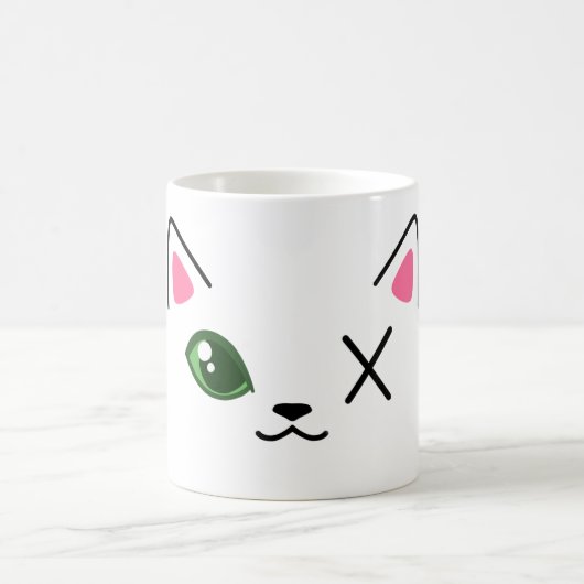 Niedliche Tasse einer Mit Augen Katze (Mittel)