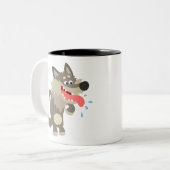 Niedliche Tasse für Cartoon Wolf (Vorderseite Links)