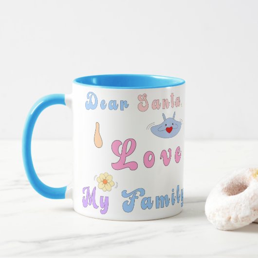 Niedliche Tasse | Lieber Weihnachtsmann, ich Liebe (Mit Donut)