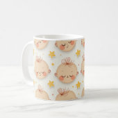 Niedliche Tasse mit Babygesichtern (Vorderseite Links)