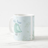 Niedliche Tasse mit Bird "Hello Peeps" (Vorderseite Links)