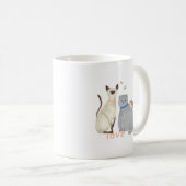 Niedliche Tasse mit Katzen und Igel: Liebe (VorderseiteRechts)