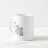 Niedliche Tasse mit Katzen und Igel: Liebe (Vorderseite Links)