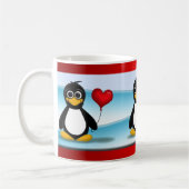 Niedliche Tasse Penguin-Herz-Ballonvalentines (Links)