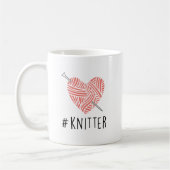 Niedliche Tasse, Strickende Tasse, Strickgeschenk Kaffeetasse (Links)