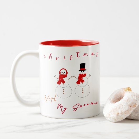 Niedliche Tasse | Weihnachten mit meinem Schneeman (Mit Donut)