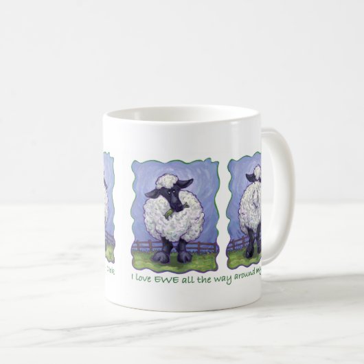 Niedliche Tassen MUTTERSCHAF Liebe der Schafe I (VorderseiteRechts)