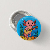 Niedliche Taste für Axolotl Musician Button (Vorne & Hinten)