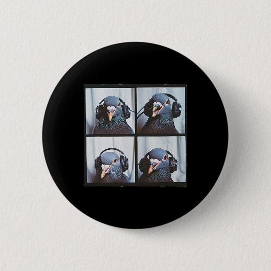 Niedliche Taube Autismus sensorischer Bird Autisti Button (Vorderseite)