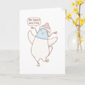 Niedliche Taube Karte (Gelbe Blume)